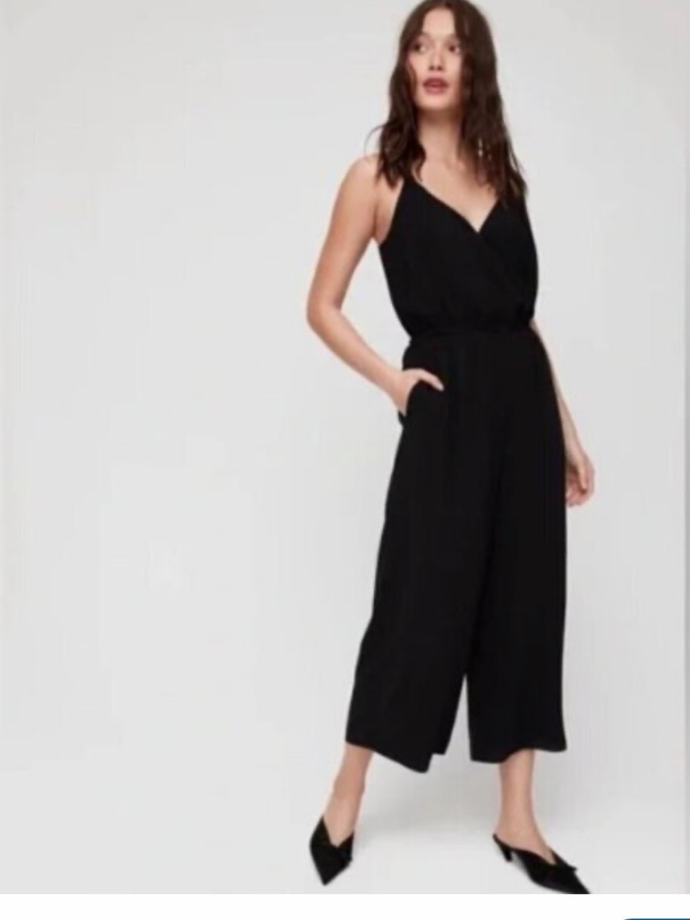 Wilfred black wide-leg Lyocell jumpsuit from the Aritzia Wilfred collection L